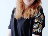 Envato Tuts+ Francesca Stone Bead Embroidered T-Shirt